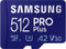 Samsung PRO Plus - microSDXC 512GB - UHS-I Class 10 A2 V30 - 160MB/s