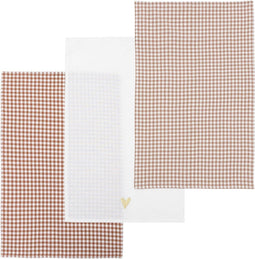 Atmosphera Theedoeken geruit 70x45cm - Set van 3 stuks - The Floral Collection - Multi