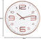 Outpicker Wanduhr - Wandklok - Stille niet-tikkende klok 30 cm - Wit Rose Goud 3D