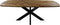 Eettafel Fishbone - 200x100x76 - Naturel/zwart - Eiken/metaal