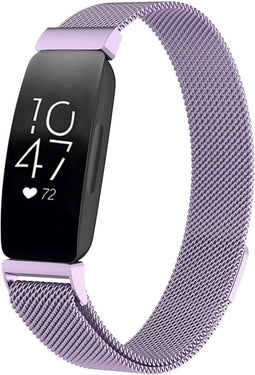 iMoshion Bandje Geschikt voor Fitbit Inspire Maat S - iMoshion Milanees magnetische band met installatiehulp - Paars