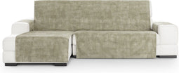 Hoes voor chaise longue met korte armleuning links Eysa TURIN Geglaceerd kastanje Lichtbruin 100 x 110 x 350 cm