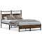 vidaXL - Bedframe - zonder - matras - hout - gerookt - eikenkleurig - 120x200 - cm