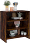 vidaXL - Dressoir - 70x40,5x75 - cm - bewerkt - hout - gerookt - eikenkleurig