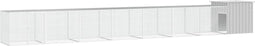 vidaXL - Kippenhok - 700x91x100 - cm - gegalvaniseerd - staal - grijs