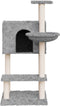 vidaXL - Kattenmeubel - met - sisal - krabpalen - 108,5 - cm - lichtgrijs