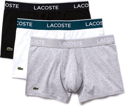 Lacoste Heren 3-pack Trunk - Maat XS - Zwart/Grijs/Wit/Blauw (3-pack)