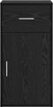 vidaXL - Dressoir - in - Zwart - Eiken - 38x34,5x75 - cm - van - Engineered - Wood