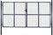 vidaXL - Gaaspoort - 289x175 - cm - gegalvaniseerd - staal - grijs