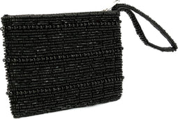 De Black Beaded Portemonnee - Zwart