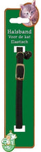 De Boon - Elastisch Katten halsband - Kleur: Zwart - 32 cm