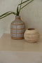 De Coconut Stripe Kaarshouder - Naturel