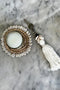 De Cowrie Tassel Sleutelhanger - Wit