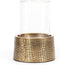 De Croco Kaarsenhouder met Glas - Messing - L