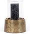 De Croco Kaarsenhouder met Glas - Messing - L