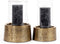 De Croco Kaarsenhouder met Glas - Messing - M