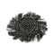 De Fringe Raffia Onderzetter - Zwart