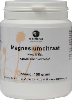 De Groene Os Magnesiumcitraat Hond / Kat 100 GR