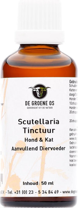 De Groene Os Scutellaria Tinctuur Hond / Kat 50 ML