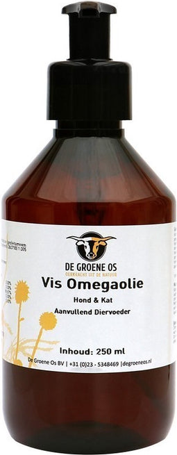 De Groene Os Vis Omega Olie Hond & Kat - 250 ml