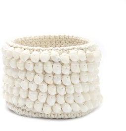 De Kai Macrame Plantenhouder - Wit - M