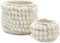 De Kai Macrame Plantenhouder - Wit - M