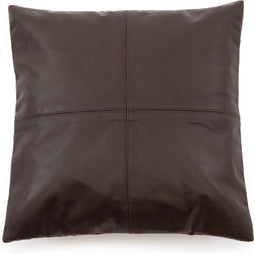 De leren kussenhoes met vier panelen - Choco - 40x40