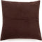 De leren kussenhoes met vier panelen - Choco - 40x40