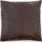 De leren kussenhoes met vier panelen - Choco - 60x60
