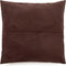 De leren kussenhoes met vier panelen - Choco - 60x60