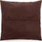 De leren kussenhoes met vier panelen - Choco - 60x60