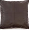 De leren kussenhoes met vier panelen - Choco - 60x60