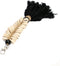 De Macrame Fishbone sleutelhanger - zwart