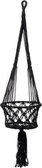 De Macrame Planthanger - Zwart - L