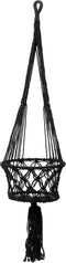 De Macrame Planthanger - Zwart - L