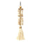 De Macrame Visgraat Sleutelhanger - Creme