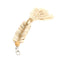 De Macrame Visgraat Sleutelhanger - Creme