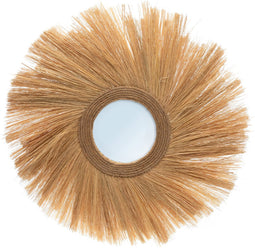 De Madras Spiegel - Natural Ø 75cm