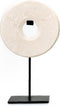 De Marmeren Disc op Stand - Wit - S