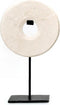 De Marmeren Disc op Stand - Wit - S