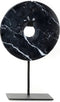 De Marmeren Disc op Stand - Zwart - M