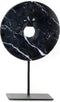 De Marmeren Disc op Stand - Zwart - M