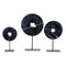 De Marmeren Disc op Stand - Zwart - M