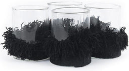 De Oh My Gee Kaarsenhouder - Zwart Velvet - M - Set van 4