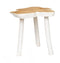 De organic bijzettafel - naturel-wit - teak hout - 45x45x40 cm