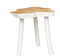 De organic bijzettafel - naturel-wit - teak hout - 45x45x40 cm
