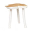 De organic bijzettafel - naturel-wit - teak hout - 45x45x40 cm