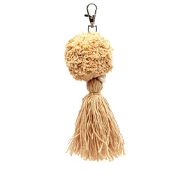 De Pompom Sleutelhanger - Mokka