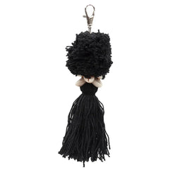 De Pompom Sleutelhanger - Zwart