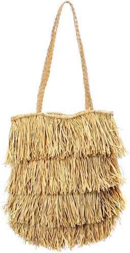 De Raffia Bahamas Tas - Naturel